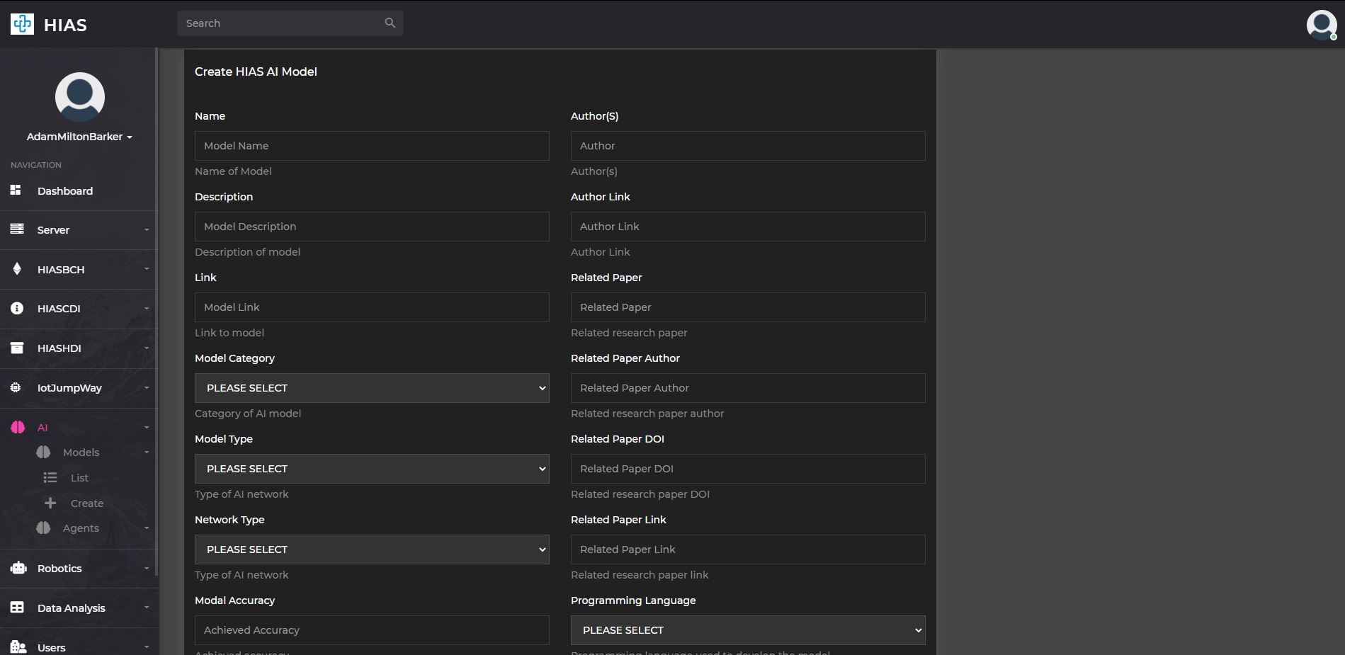 HIAS UI - AI Management