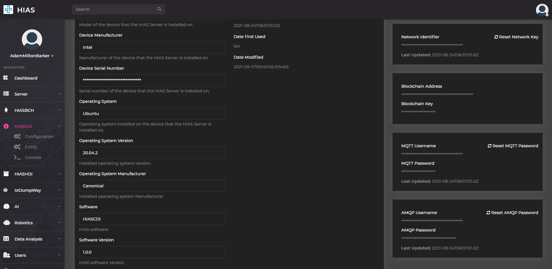 HIAS UI - HIASCDI Management