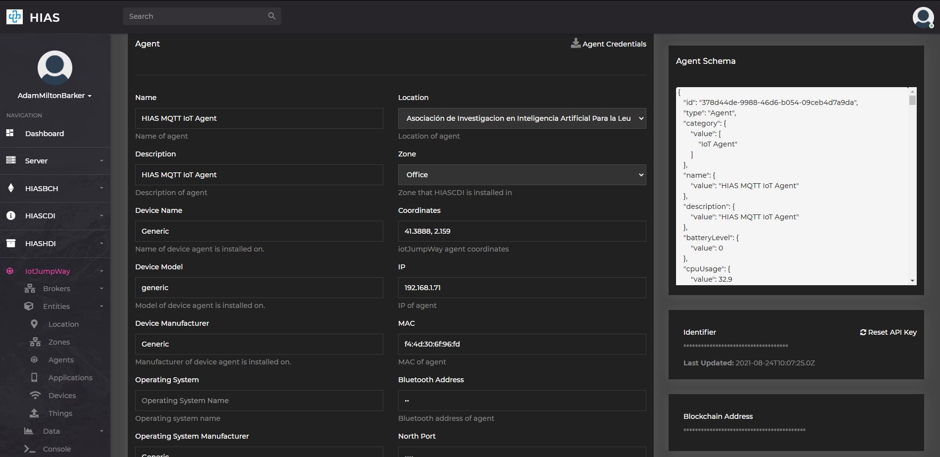 HIAS UI - iotJumpWay Management